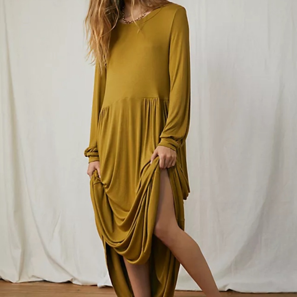 Free People Long sleeve maxi dress